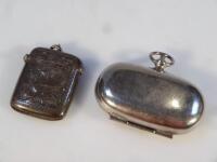 An Edwardian silver vesta case