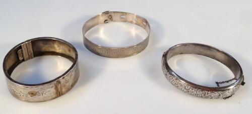 Three various Victorian and later bangles