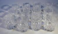 A set of twelve crystal glass whisky tumblers