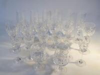 Various crystal glass drinking glasses