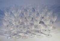 Various crystal glass sherry glasses