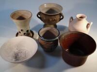 Various 20thC Studio pottery