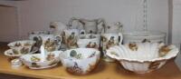 Various Staffordshire Ironstone pottery ornaments