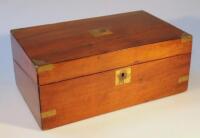 A 19thC walnut writing box