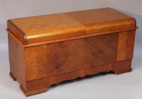 A 20thC walnut and camphor wood chest