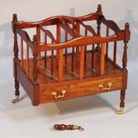 A Regency style mahogany finish Canterbury