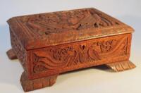 An early 20thC hardwood box