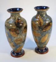 A pair of Doulton Lambeth stoneware vases