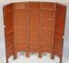 A Chinese hardwood and porcelain five fold screen - 3