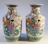 A pair of Japanese famille vert porcelain vases