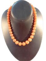 An amber necklace