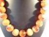 An amber bead necklace - 2