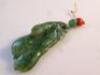 A green jade pendant - 2