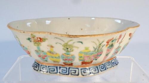 A Chinese famille rose dish