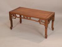 A Chinese rosewood rectangular coffee table