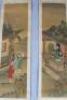 A pair of early 20thC Chinese scroll paintings - 2