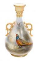 A Royal Worcester two handled vase