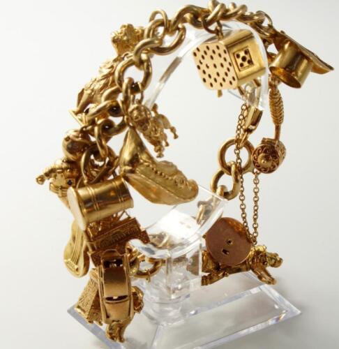 A 9ct gold charm bracelet