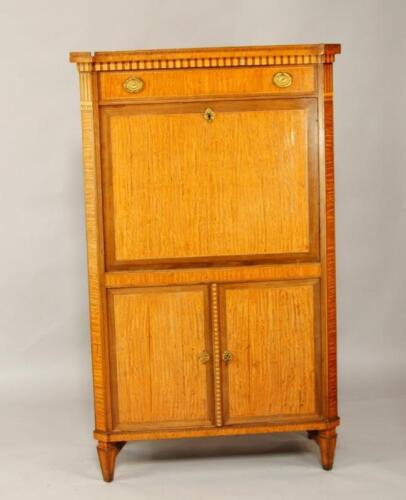 A French Kingwood and marquetry secretaire abattant