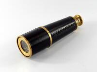 A Ross of London four drawer brass and leather telescope