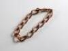 An early 20thC 9ct rose gold curb link bracelet