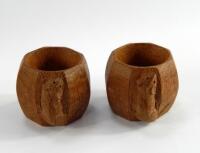 A pair of Robert 'Mouseman' Thompson oak napkin rings.