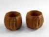 A pair of Robert 'Mouseman' Thompson oak napkin rings.