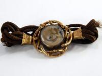 A Victorian woven hair memorial bracelet