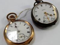 A mid 20thC Vertex silver pocket watch