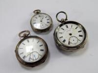 Two Victorian silver pocket watches