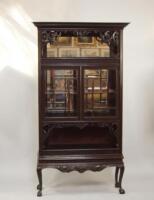 A late Victorian Chinese Chippendale display cabinet