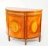 A fine Adam Revival demi-lune satinwood cabinet