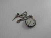 An Edwardian silver cased Waltham pocket watch