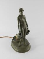 An early 20thC figural table lamp