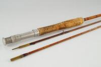 A two piece split cane fly rod