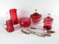 Victorian cranberry glass