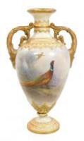 A Royal Worcester two handled vase