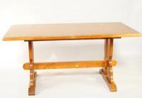 An oak refectory style table