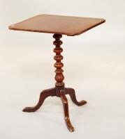 A 19thC rectangular mahogany tripod table