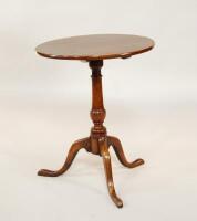 A Georgian oak tripod wine table