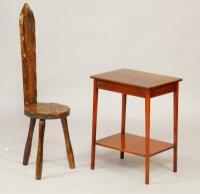 An Edwardian inlaid mahogany bedside table