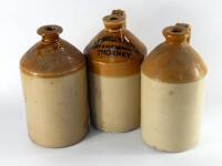 Three stoneware flagons