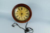 An early 20thC drop dial wall clock