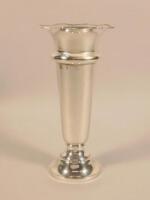 A George V silver vase