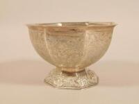 An 18thC Dutch white metal bowl