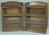 A pair of Lebus oak sectional bookcases