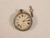 A silver pocket watch