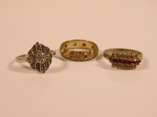 Three dress rings