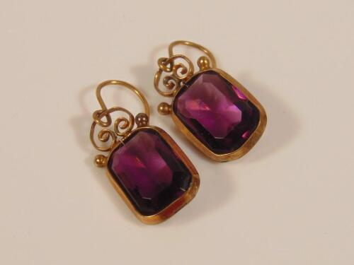 A pair of drop earrings