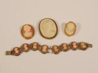 A quantity of cameo jewellery